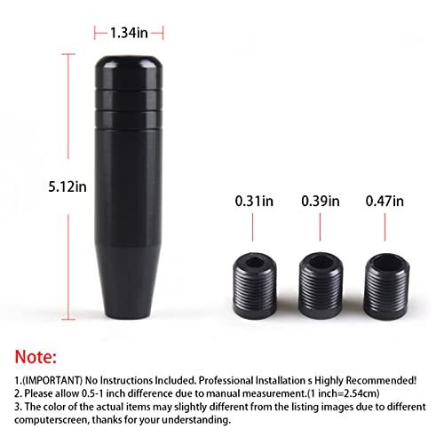 【並行輸入品】AUCELI ヘビーウェイトシフトノブ 長さ5インチ カーギアスティック シフターヘッド アルミニウムシフトレバーハンドル アダプ | ブランド登録なし | 04