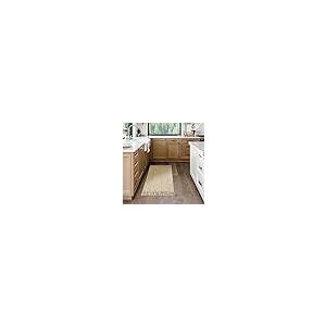 【並行輸入品】MitoVilla Boho Bathroom Small Rug 2'x3'， Tan Cream Cotton Woven_5