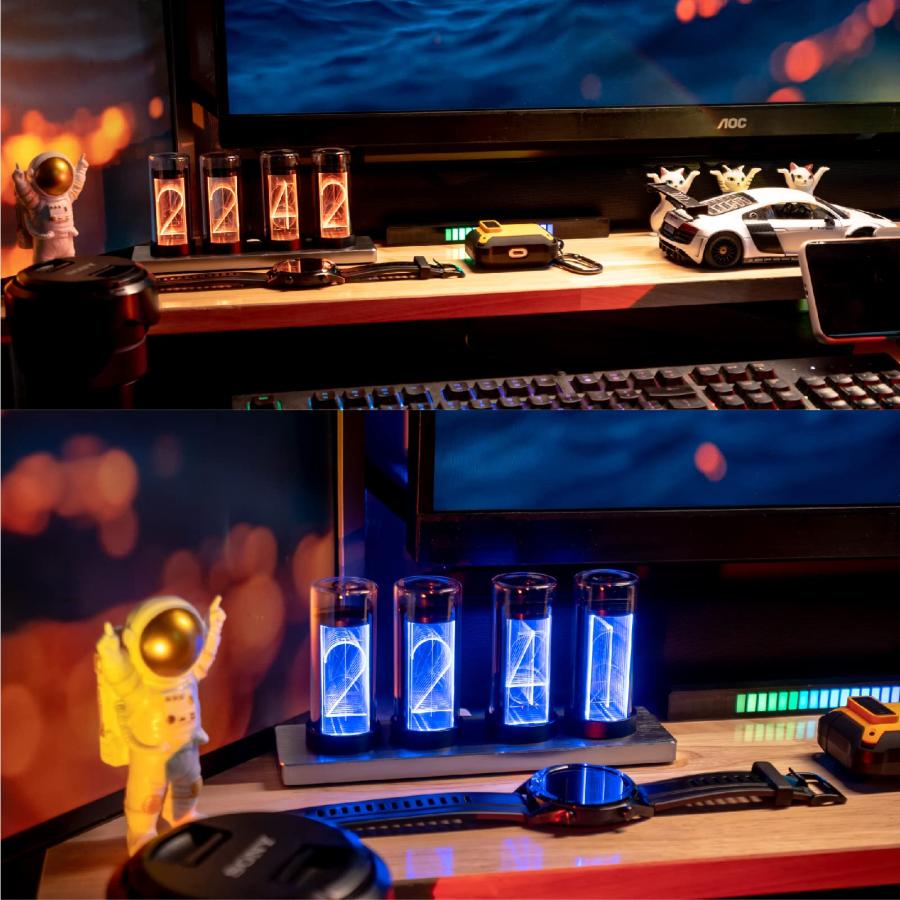 【並行輸入品】Itigoitie Nixie Clock,Nixie Tube Clock Simulation,Digital Clock,_6