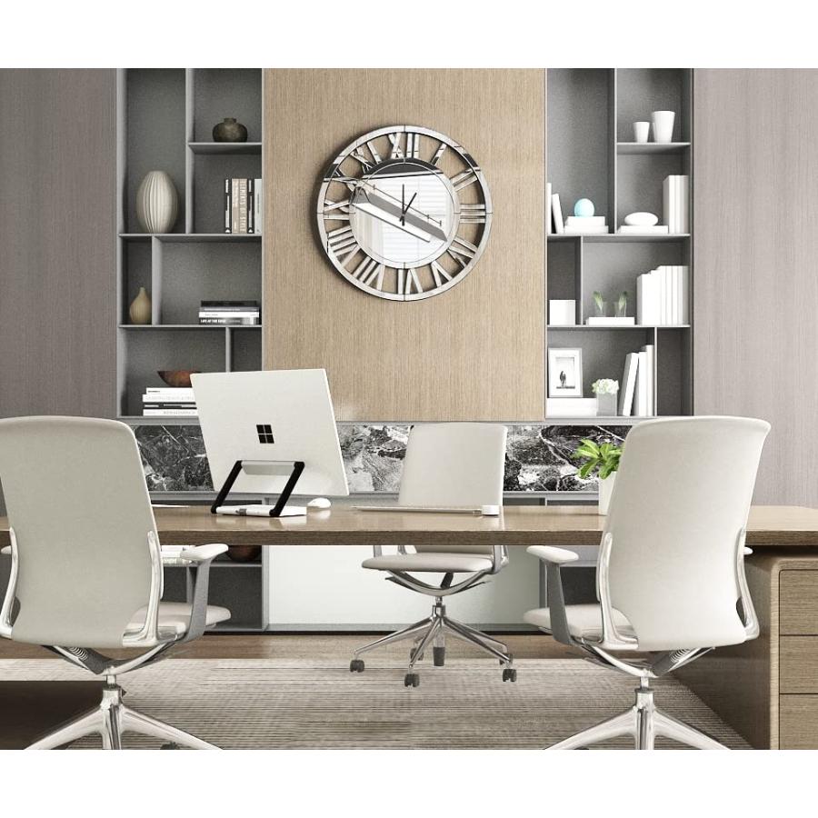 【並行輸入品】SHYFOY 大型壁時計 24インチ 装飾壁時計 リビングルーム装飾 モダンミラービッグクロック 壁ローマ数字フレーム ホームアパ