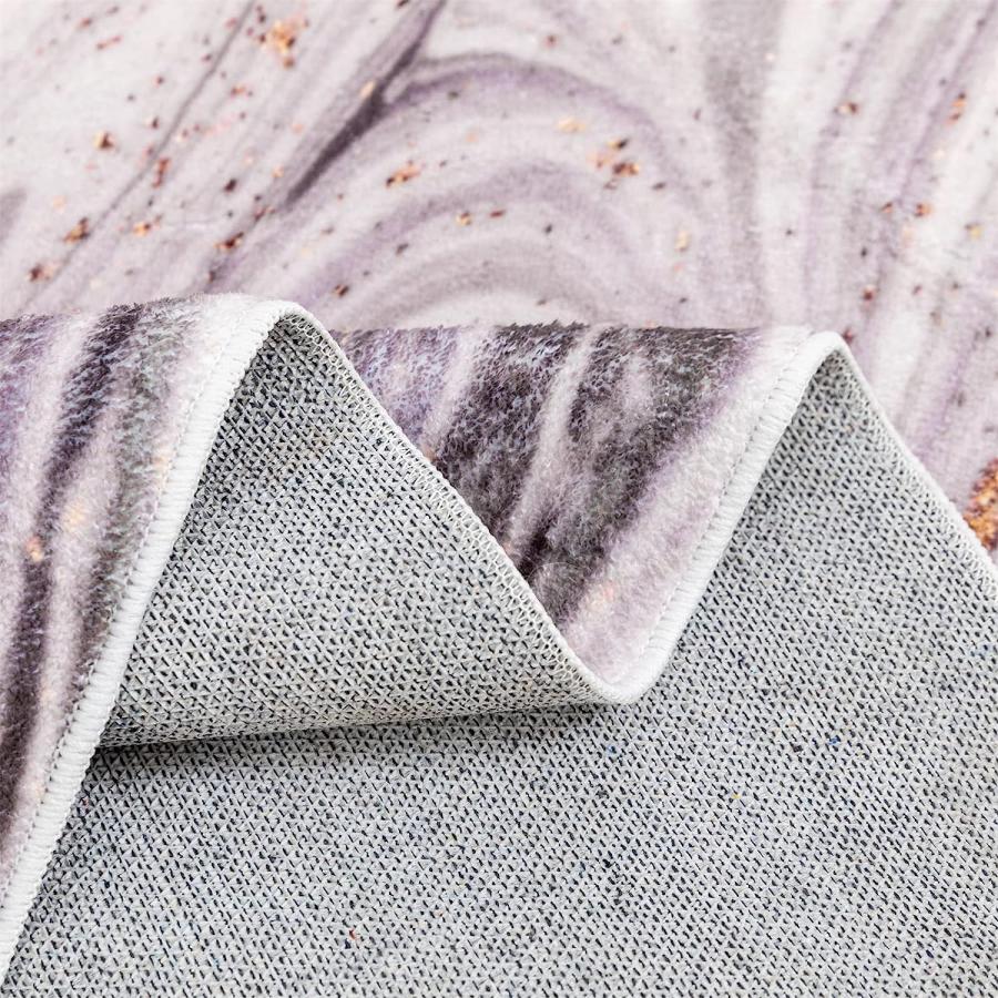 【並行輸入品】AbunHeri Area Rug Marble Collection Gray Area Rug Modern Abstract_3