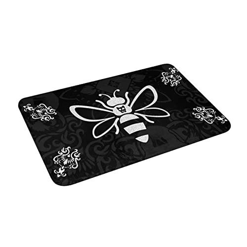 【並行輸入品】Apular Honey Bee Boho Pattern Skull Welcome Doormat, Honey Bee Lの画像