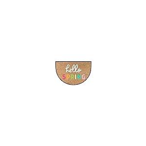 【並行輸入品】Colorful Hello Spring Doormat Easter Half Round Door Mat Outdoorの画像