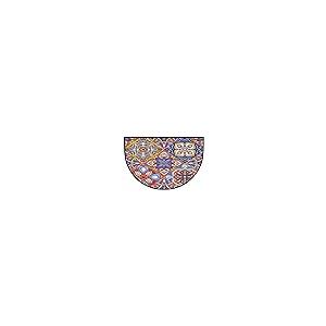 【並行輸入品】Half Round Door Mat Indoor Entrance, Mexican Talavera Folk Ornamの画像