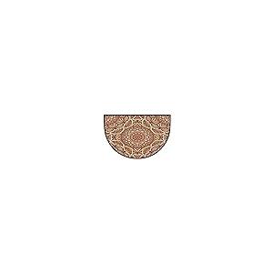 【並行輸入品】Flowers Boho Mandala Half Round Door Mat Outdoor Entrance,for Ouの画像