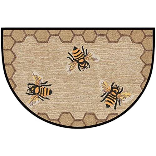 Half Round Door Mat Bee Happy Door Outdoor Entrance,for Outside  並行輸入品｜import-tabaido｜02