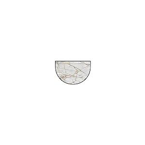 【並行輸入品】White Gold Marble Print Half Round Door Mat Outdoor Entrance,forの画像
