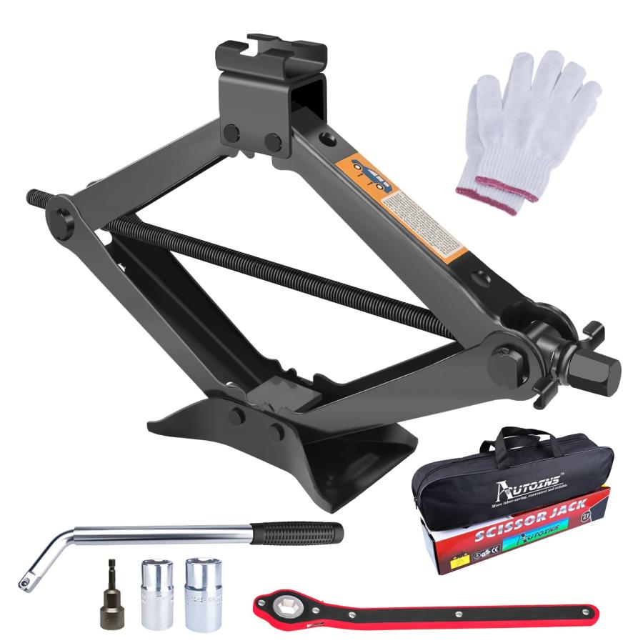 2つセット 並行輸入品】AUTOINS Scissor Jack Set 2 Ton (4409 lbs) Car Kit Auto