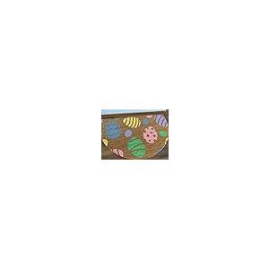 【並行輸入品】Falling Easter Eggs Spring Coir Door Mat Half Round Door Mat Outの画像