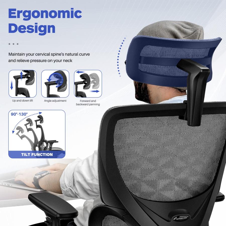 【並行輸入品】Actfull Office Chair Ergonomic High Back Comfort Mesh Computer C_6