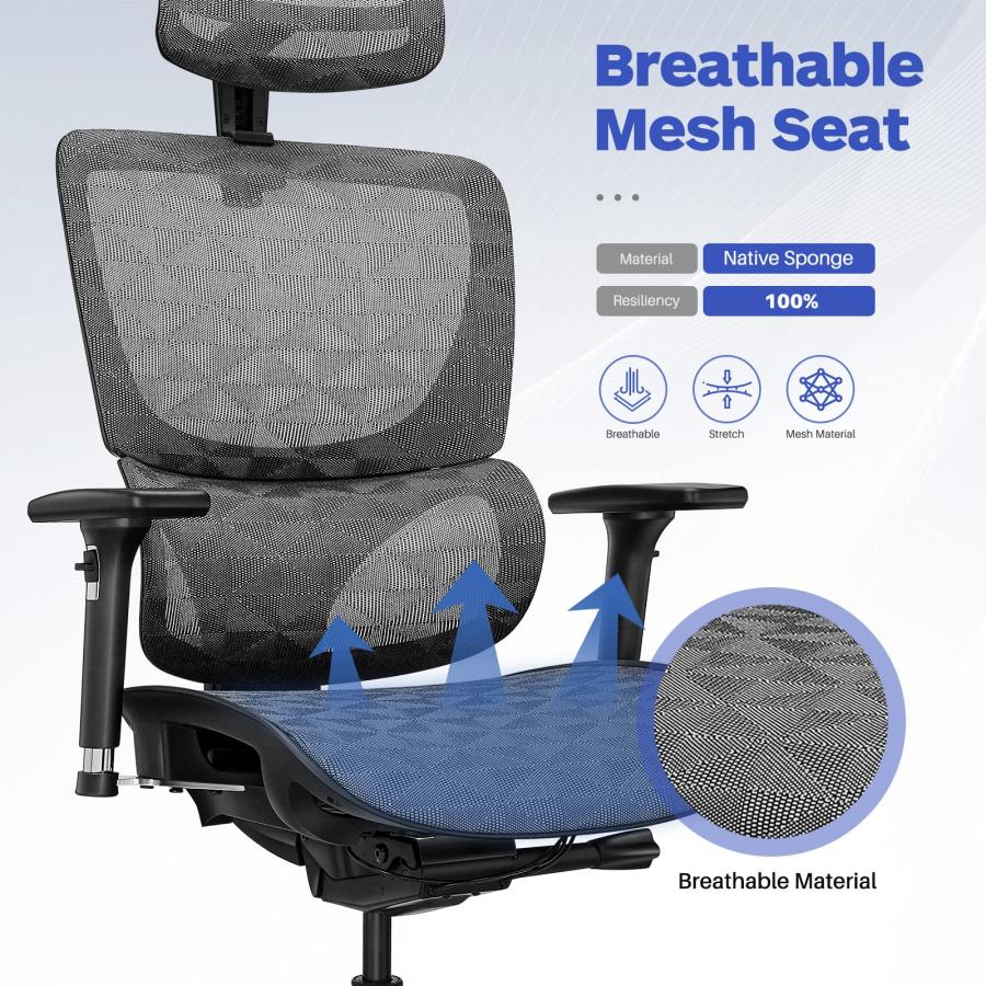 【並行輸入品】Actfull Office Chair Ergonomic High Back Comfort Mesh Computer C_9
