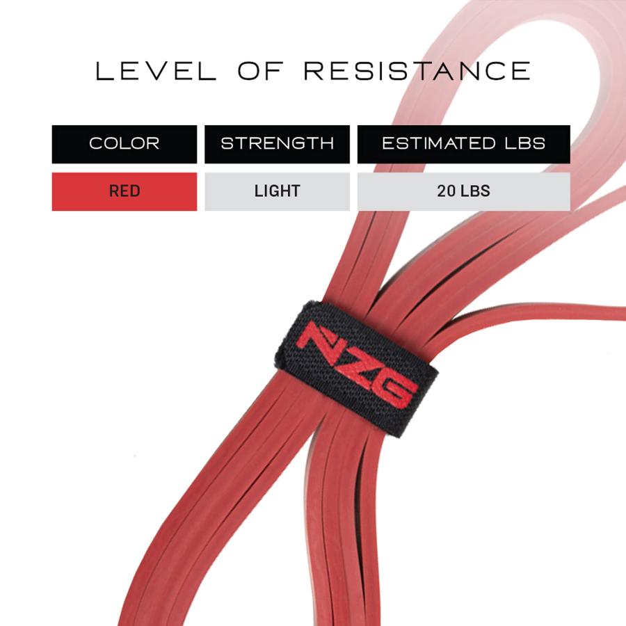 【並行輸入品】NZG 100%ラテックスフリー 天然ゴム パワーレジスタンスバンド 11レベル(10~140ポンド) NZG 100% Lateの画像