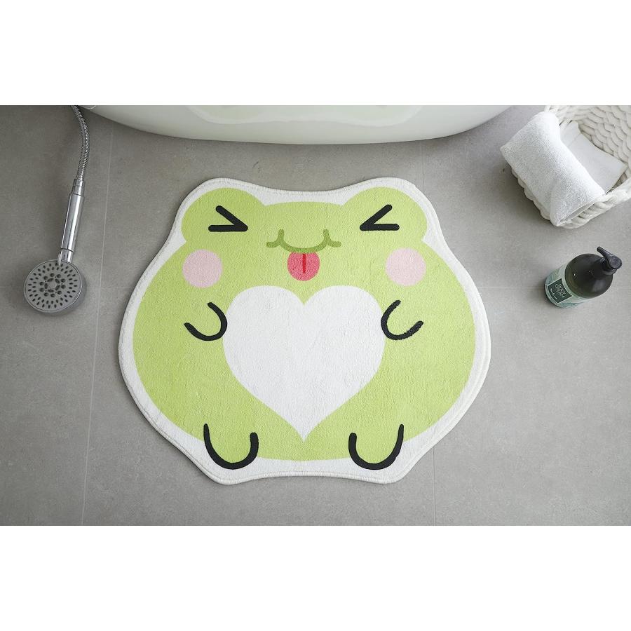 【並行輸入品】TONG XIAN Green Rug Frog Bath Mat Tropical Non-Slip Soft Absorbenの画像