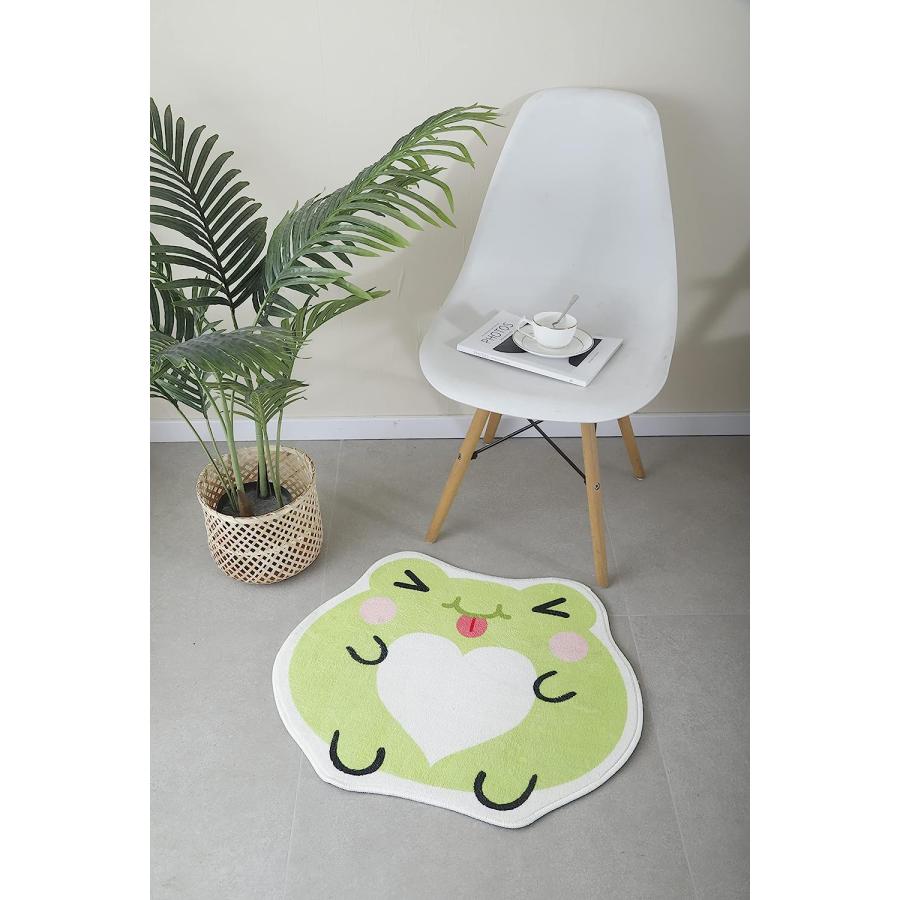 【並行輸入品】TONG XIAN Green Rug Frog Bath Mat Tropical Non-Slip Soft Absorbenの画像