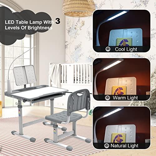 【並行輸入品】Wrilibo Kids Desk and Chair Set 5 8 Year Old, Kids Study Desk wi_7