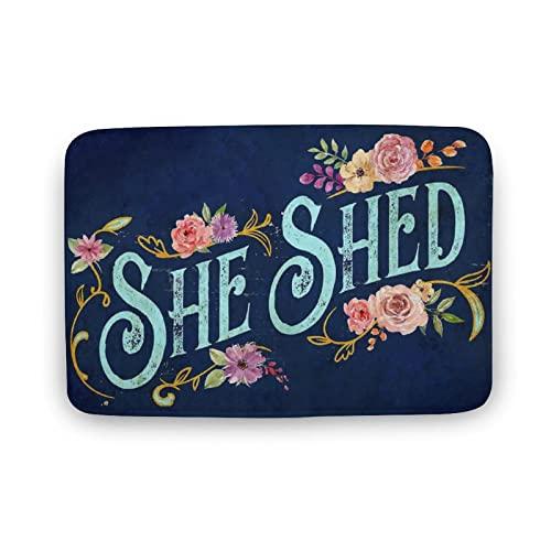 【並行輸入品】She Shed   Flower Door Mat for Home Entrance, Floor Mats for Houの画像