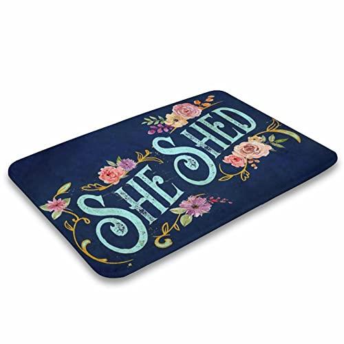【並行輸入品】She Shed   Flower Door Mat for Home Entrance, Floor Mats for Houの画像