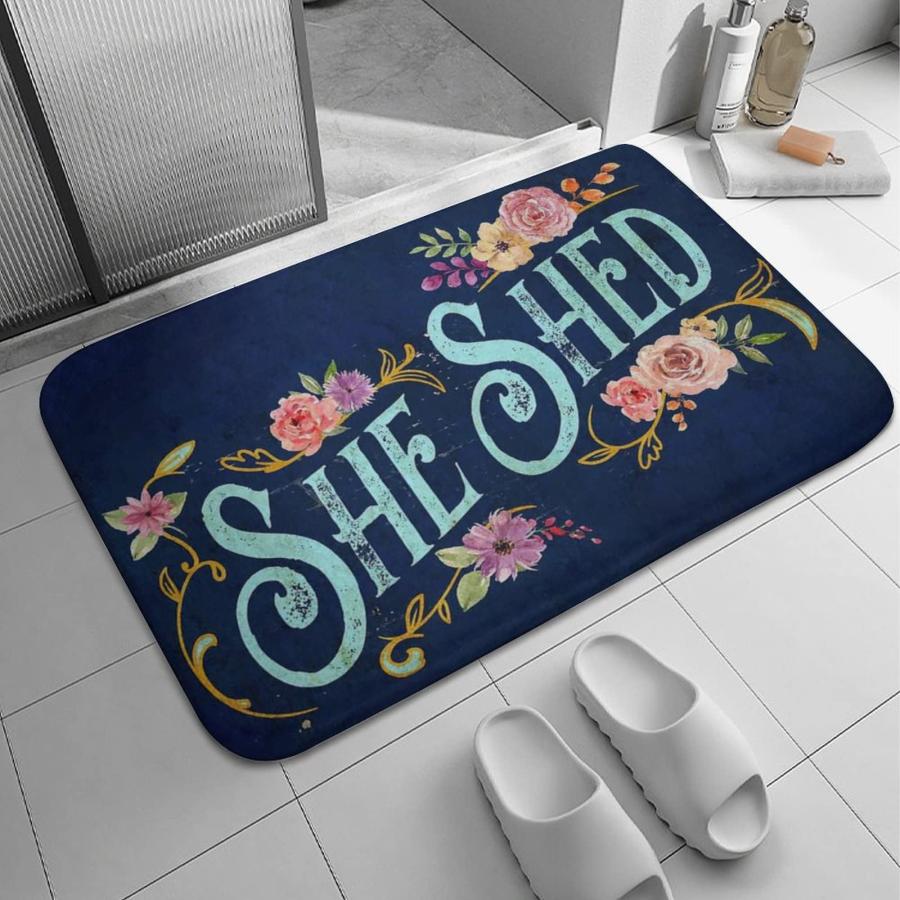 【並行輸入品】She Shed   Flower Door Mat for Home Entrance, Floor Mats for Houの画像