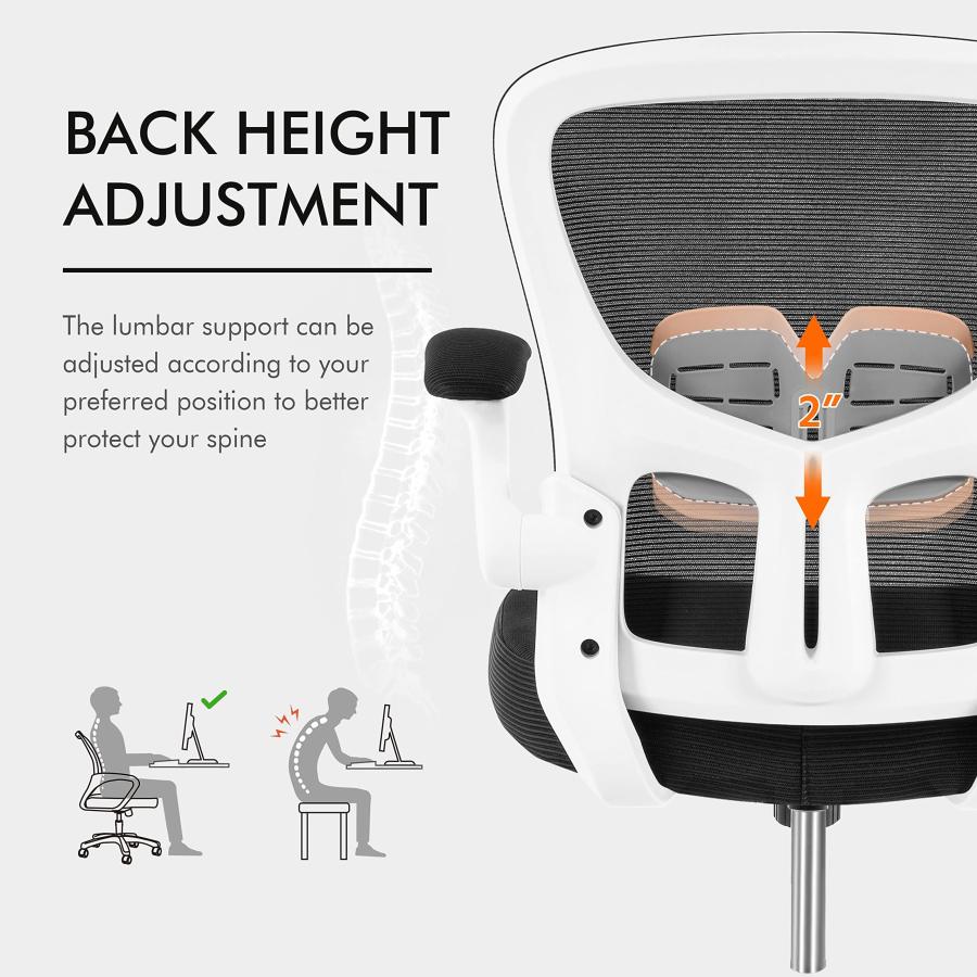 【並行輸入品】Yaheetech Ergonomic Office Chair， Swivel Task Chair with Adjusta_6