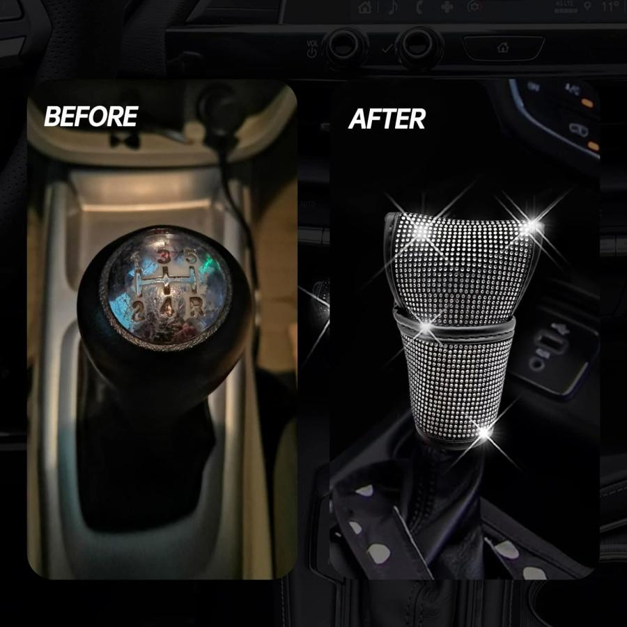 並行輸入品】Sosolong カーギアシフトノブカバー ラインストーン