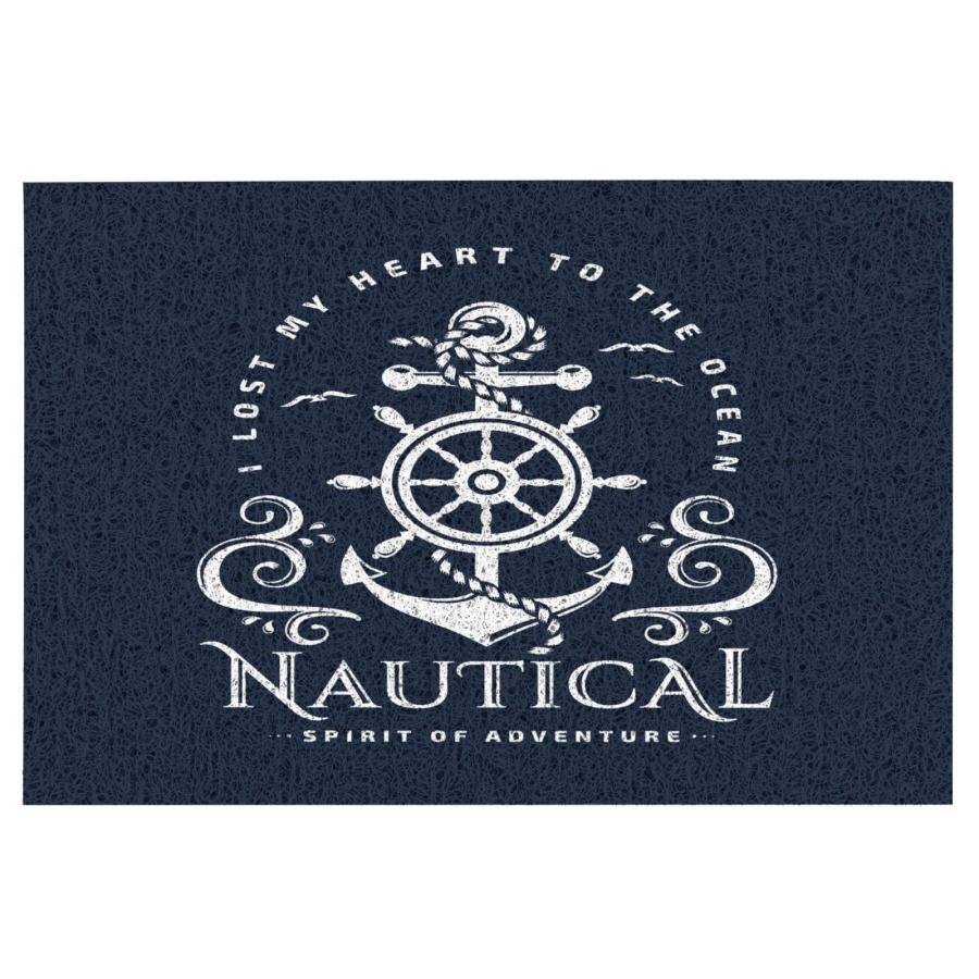 【並行輸入品】Welcome Mats 24x16 Inch for Front Door Outdoor Nautical Anchor Rの画像
