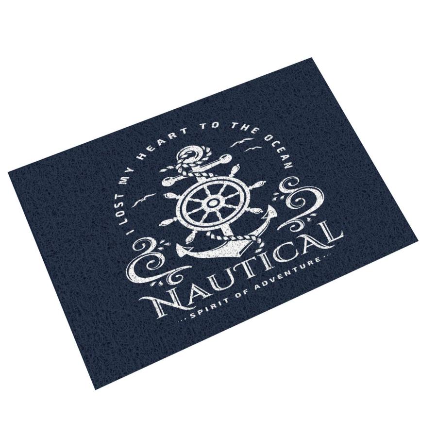 【並行輸入品】Welcome Mats 24x16 Inch for Front Door Outdoor Nautical Anchor Rの画像
