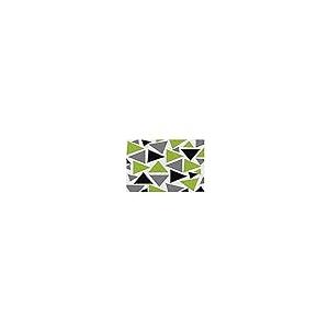 【並行輸入品】Welcome Mats 24x16 Inch for Front Door Outdoor Triangles Lime Grの画像