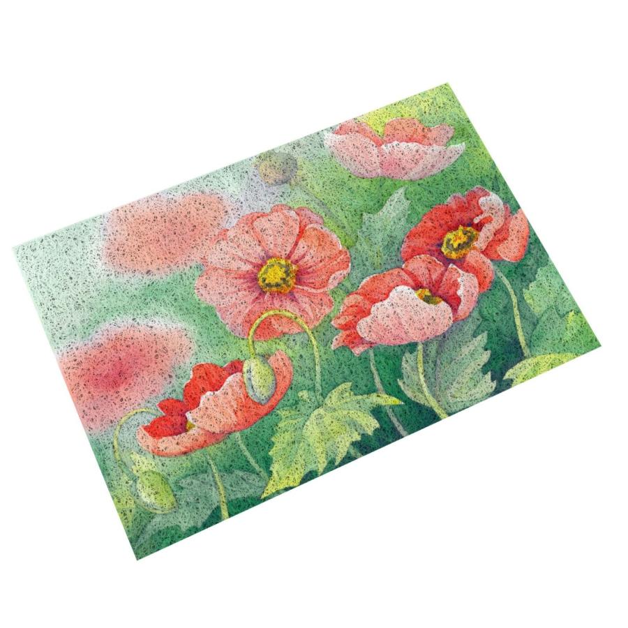 【並行輸入品】Welcome Mats 24x16 Inch for Front Door Outdoor Watercolor Lotusの画像