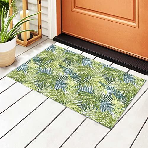 【並行輸入品】Welcome Mats 24x16 Inch for Front Door Outdoor Fern Doormat Nonの画像