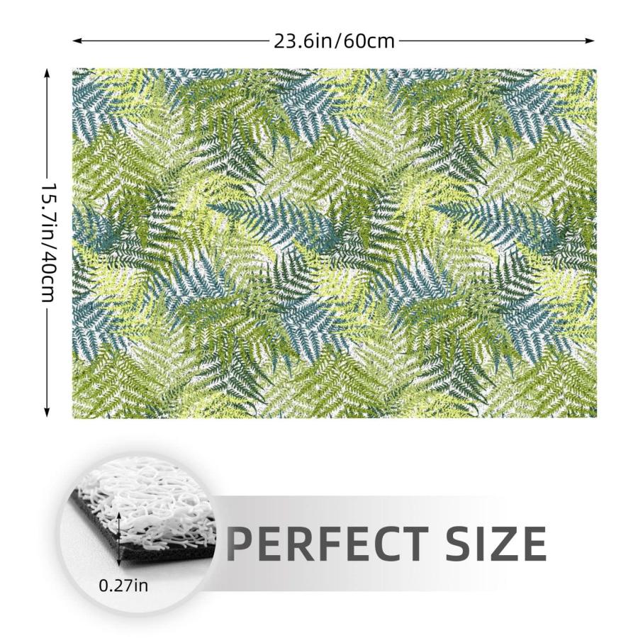 【並行輸入品】Welcome Mats 24x16 Inch for Front Door Outdoor Fern Doormat Nonの画像