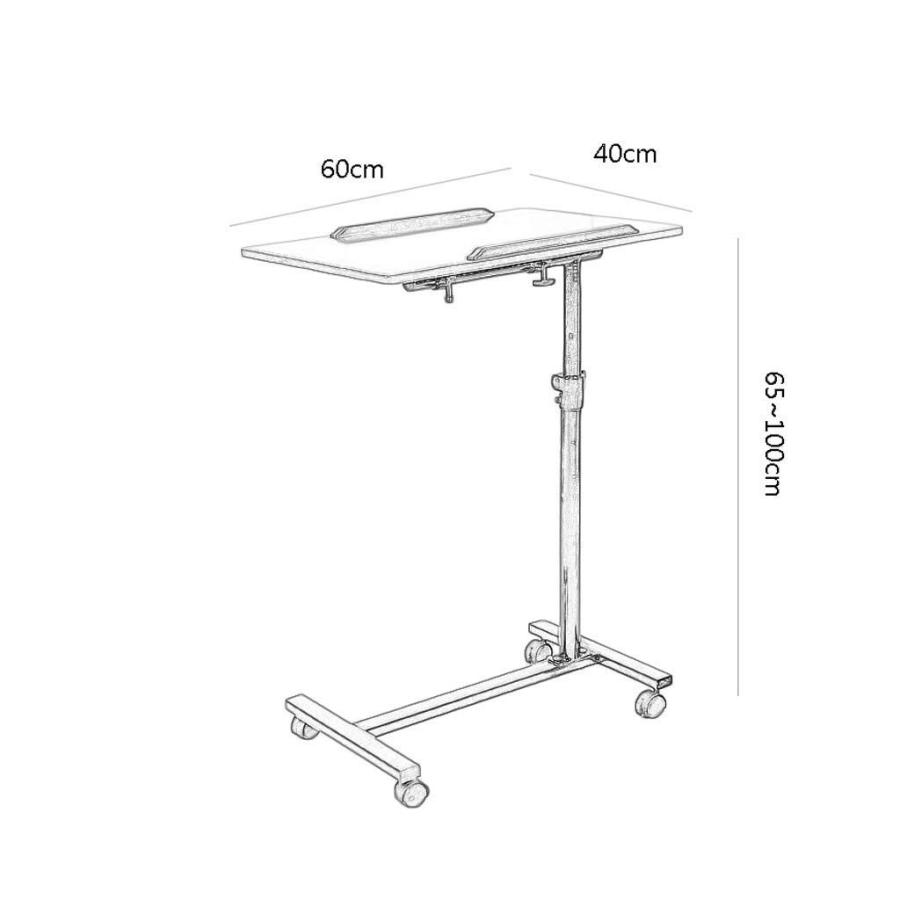 【並行輸入品】ZHAOLEI Mobile Dining Table, Standing Desk Height Adjustable Com_3