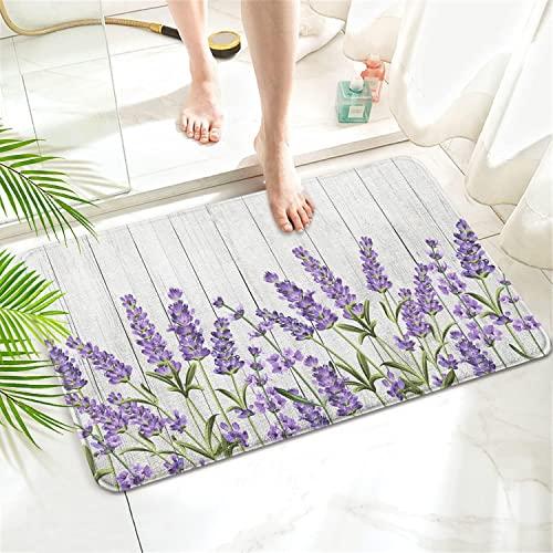 KXO Lavender Watercolor Floral Imitation Cashmere Bathroom Mat R 並行輸入品｜import-tabaido｜02