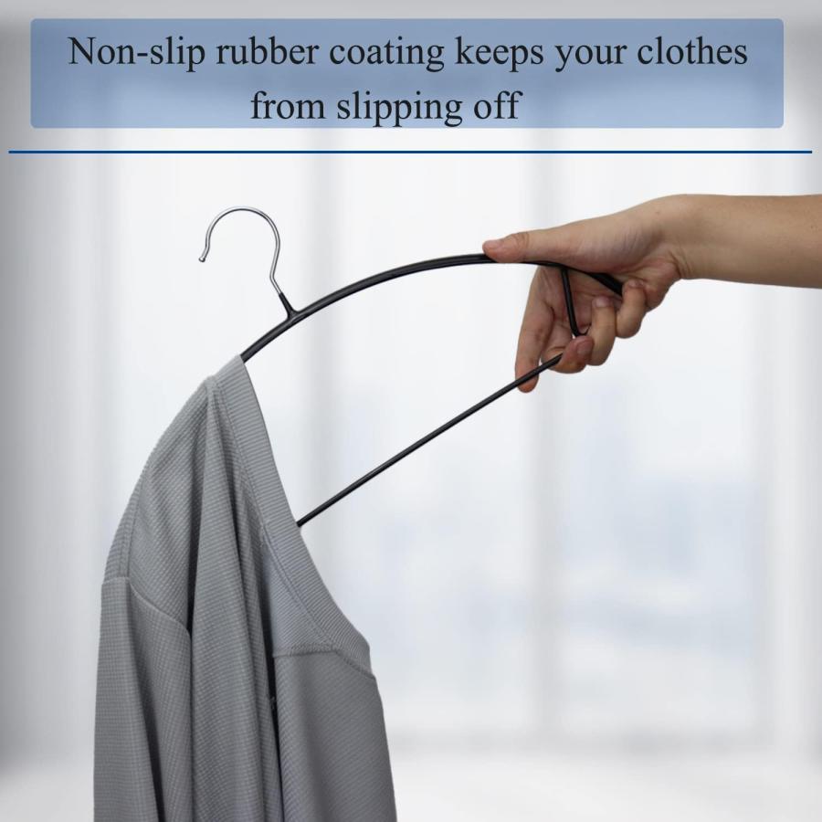 【並行輸入品】Synhozz Black No Shoulder Bumps Sweater Hangers Non-Slip Clothesの画像
