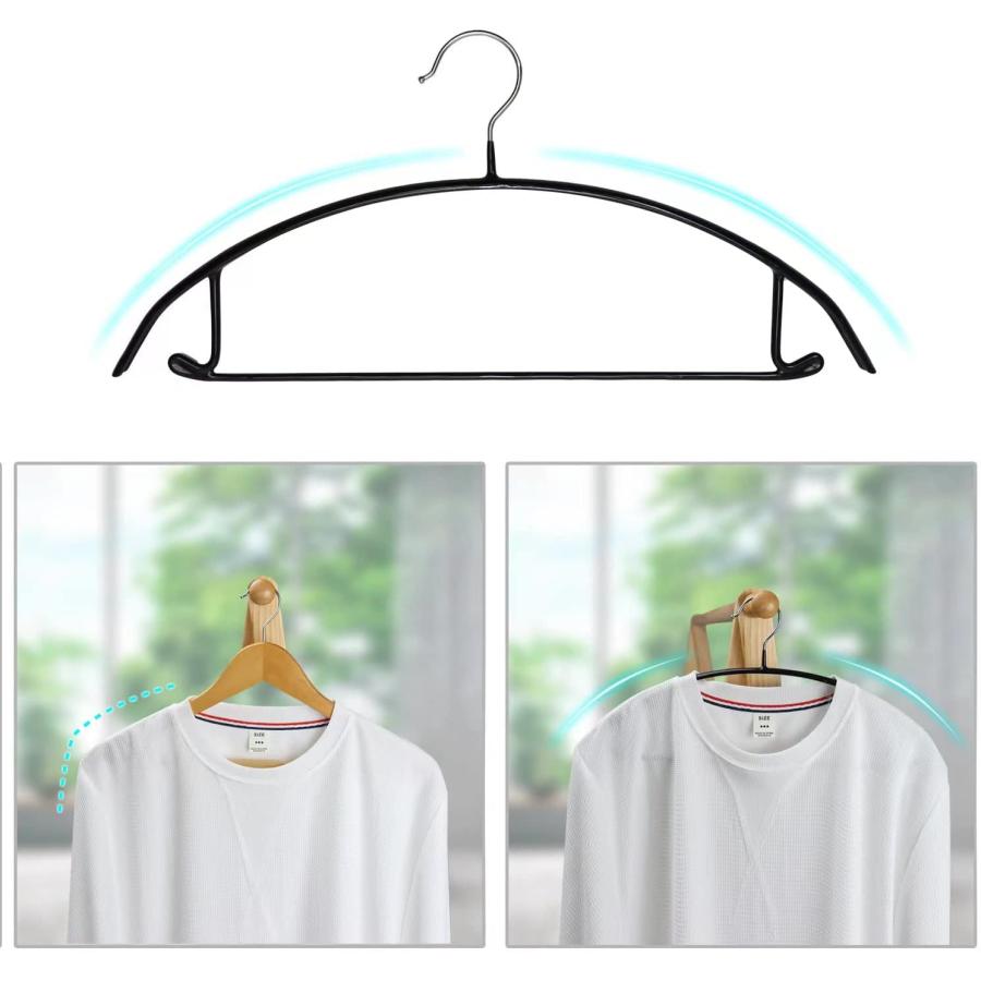 【並行輸入品】Synhozz Black No Shoulder Bumps Sweater Hangers Non-Slip Clothesの画像