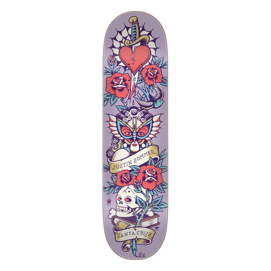 並行輸入品】Santa Cruz スケートボードデッキ Sommer Tattooed VX