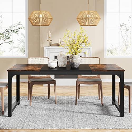 【並行輸入品】LITTLE TREE 70.9 Inch Large Dining Table Rectangular Kitchen Fur_4