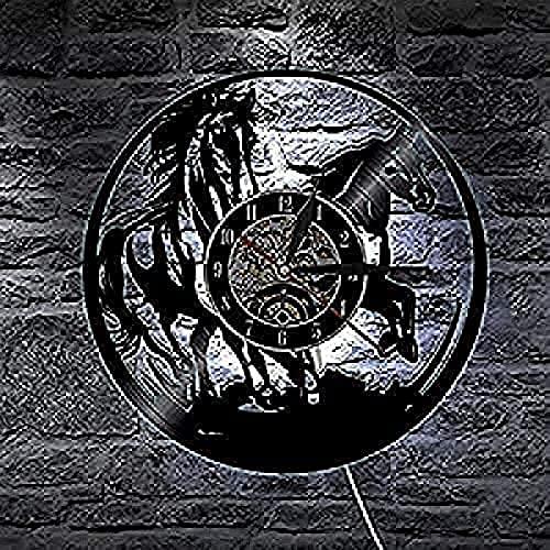 【並行輸入品】Modern Roman Numerals Wall Clocks Horse LED Lighted Animal Vinyl_7