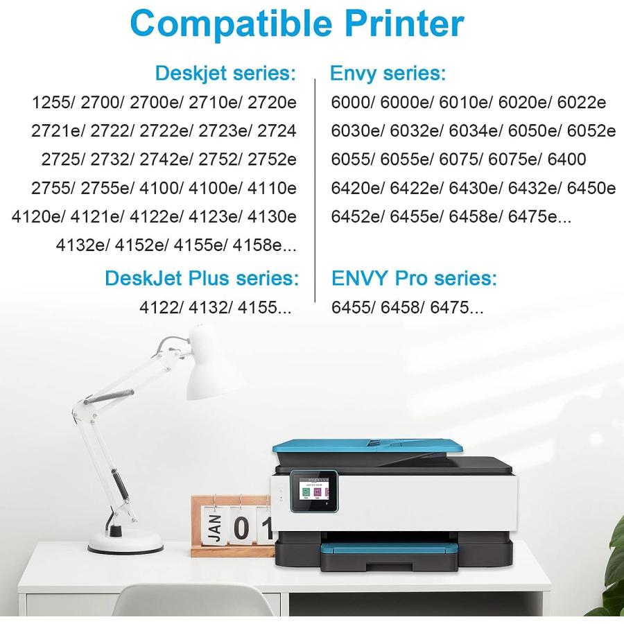 67XL インクカートリッジ ブラック/カラー コンボパック HP Ink 67用 HP DeskJet 2700 2755e 4｜import-tabaido｜02