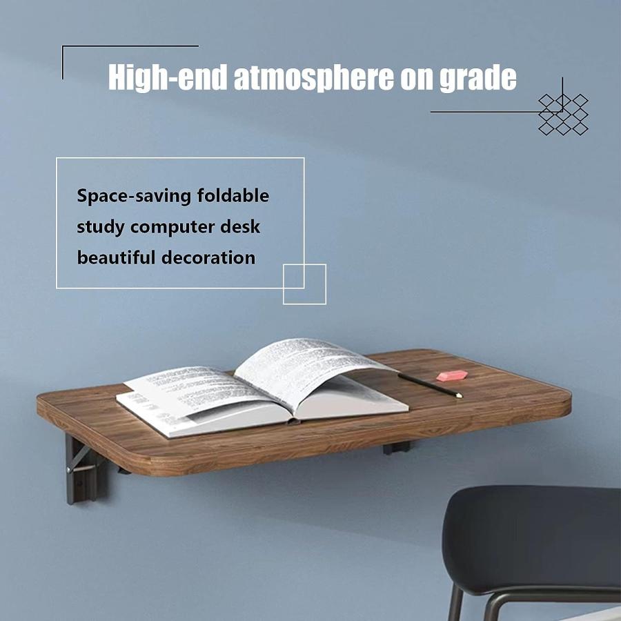 【並行輸入品】Wall-mounted folding table solid wood wall-mounted folding desk 　並行_1