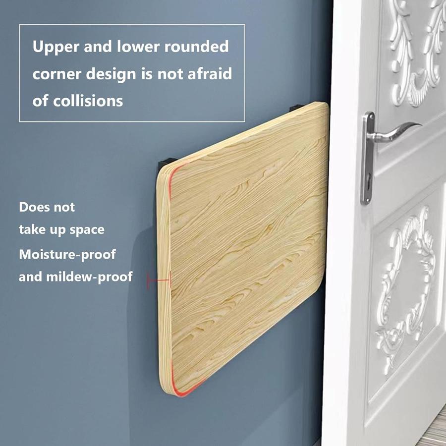 【並行輸入品】Wall-mounted folding table solid wood wall-mounted folding desk 　並行_2