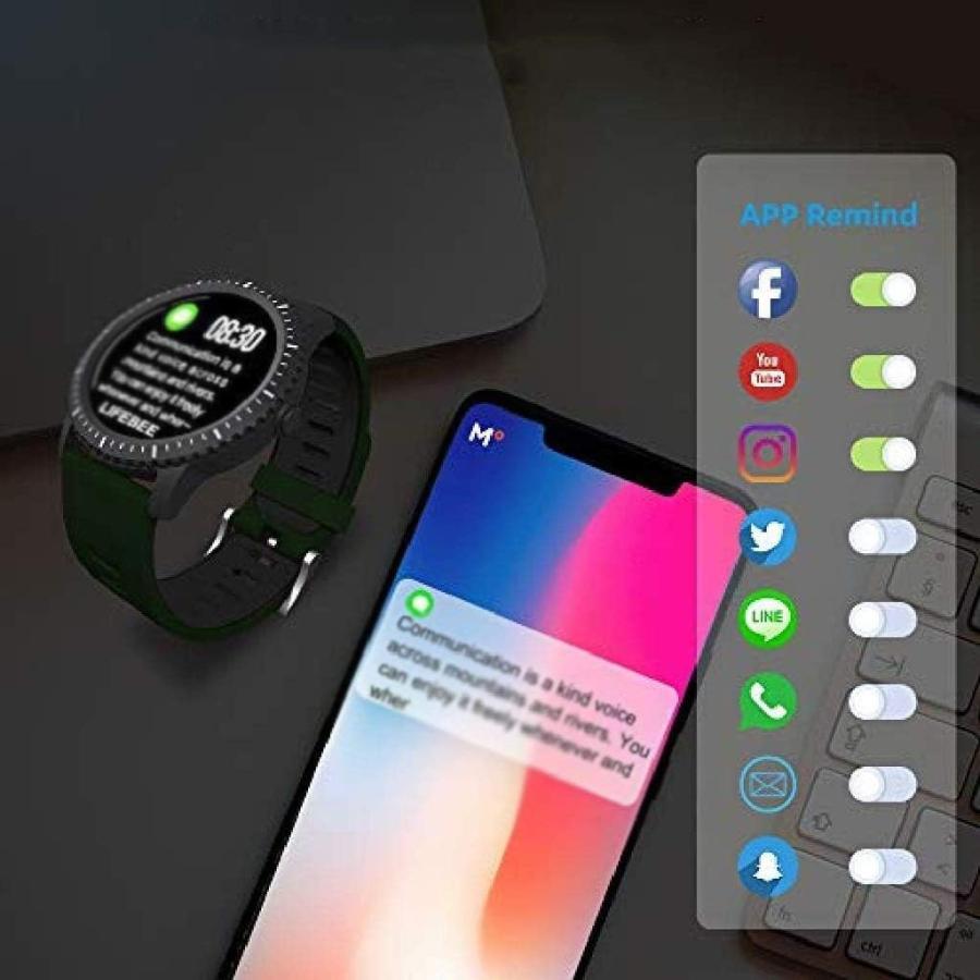 【並行輸入品】GPPZM Leather Sports Bracelet-Fitness Tracker Intelligent Watches 並行の画像