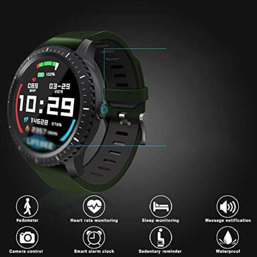 【並行輸入品】GPPZM Leather Sports Bracelet-Fitness Tracker Intelligent Watches 並行の画像