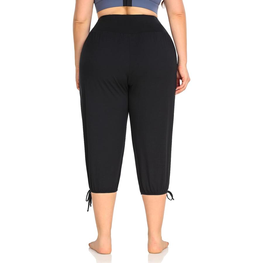 【並行輸入品】ZERDOCEAN Women's Plus Size Yoga Capri Pants Lounge Indoor Casual_5