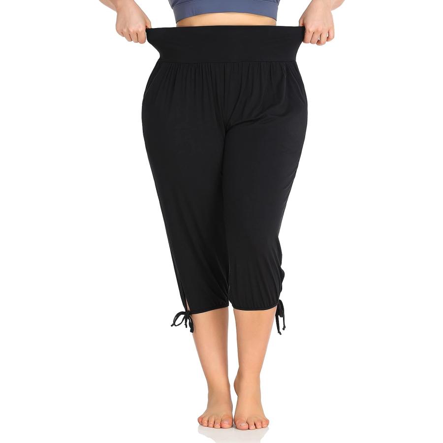 【並行輸入品】ZERDOCEAN Women's Plus Size Yoga Capri Pants Lounge Indoor Casual_6