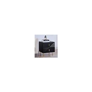 【並行輸入品】sigoryi Black Nightstand with Drawer 2 Drawer Nightstand Bedside_2