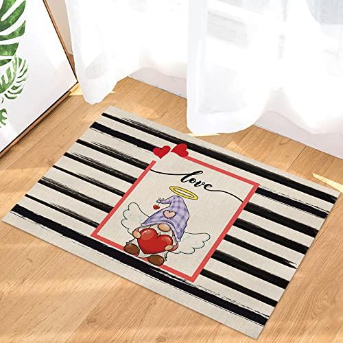 【並行輸入品】Valentine's Day Love Gnomes Entrance Floor Mat Personalized Door_1