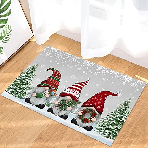最高品質 Christmas Gnomes Snowflake Tree Entrance Floor Mat Personalized 並行輸入品