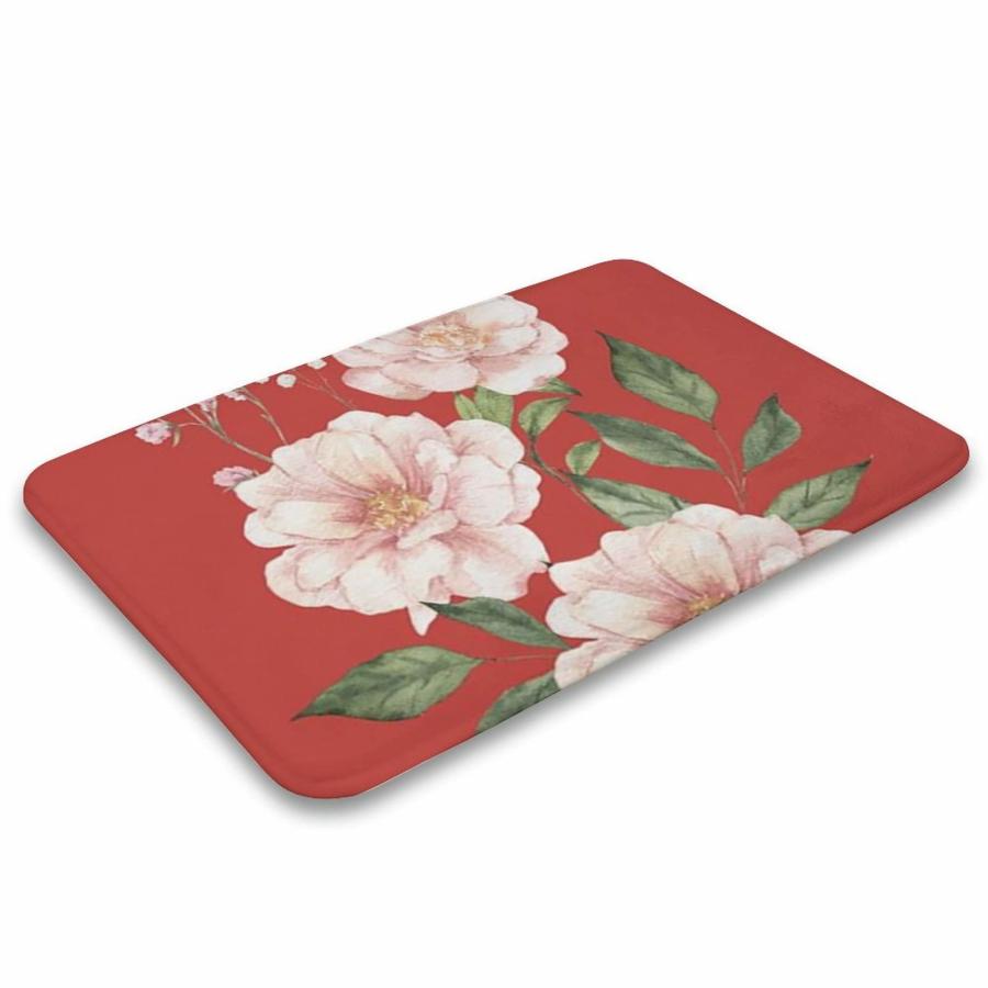 【並行輸入品】Red Rose Welcome Door Mat Non Slip Water and Dirt Proof Absorbenの画像