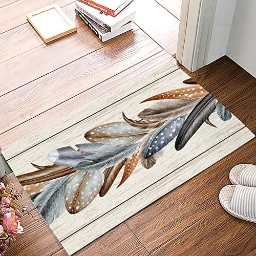 正規品保障 DIFNARY Fall Animal Feather Entrance Floor Mat Personalized Door 並行輸入品