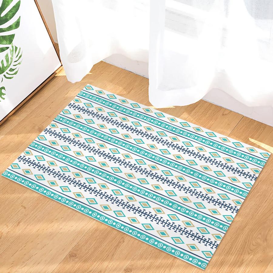 見事な創造力 DIFNARY Boho Tribal Stripe Geometric Entrance Floor Mat Personal 並行輸入品